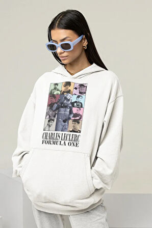 Charles Leclers Formula One Baskılı Unisex Oversize Araba Yarışı Hoodie