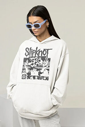 Slipknot Unisex Oversize Müzik Grubu Tasarım Hoodie