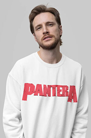Pantera Baskılı Unisex Oversize Müzik Grubu Sweatshirt