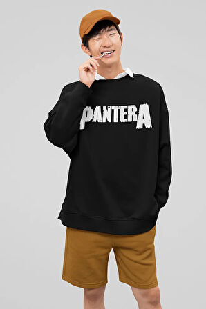 Pantera Vulgar Display Of Power Yazılı Unisex Oversize Müzik Grubu Sweatshirt