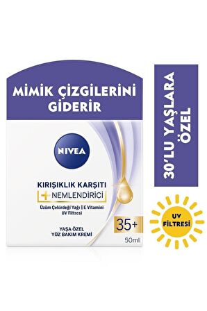 Nivea 35+ Yaş Kırışıklık Karşıtı+ Nemlendirici Yüz Bakım Kremi 50 ml
