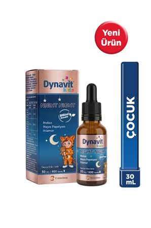 Dynavit Kids Night Night Damla 30mL – Çocuklar için Melisa, Mayıs Papatyası, Ihlamur - Uyku