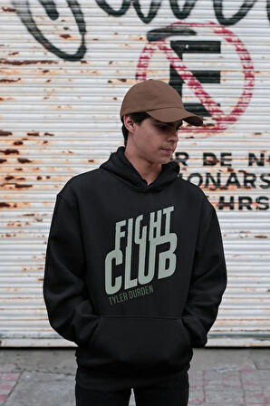 Fight Club Tyler Durden Baskılı Unisex Oversize Film Karakteri Hoodie