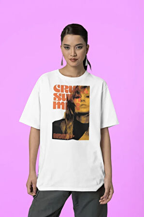 Unisex Taylor Swift Baskılı Unisex Tişört, Oversize Şarkıcı Tişört