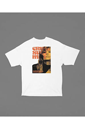 Unisex Taylor Swift Baskılı Unisex Tişört, Oversize Şarkıcı Tişört