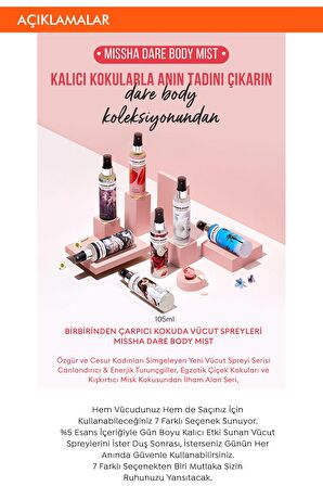 Yoğun Esanslı Kalıcı Saç&Vücut Spreyi 105ml Dare Body Mist (Fresh Grapefruit)