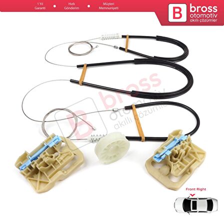 Audi A4 S4 B8 8KH 8K5 8K2 2008-2015 4/5 Kapı 8K0837462 İçin Elektrikli Ön Sağ Cam Kriko Tamir Seti