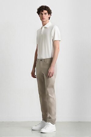 DeFacto Yazlık Chino Kanvas Pantolon Slim Fit Dar Kesim Cepli Dar Paça T1055AZ24SPBG191