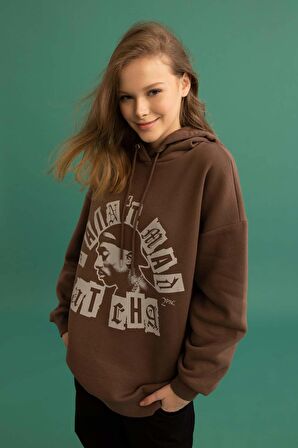 DeFacto Coool Tupac Oversize Fit Kapüşonlu Sweatshirt A0636AX23SPBN322