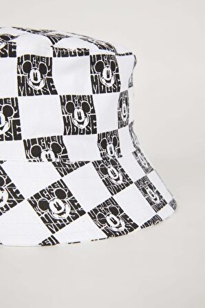 DeFacto Kız Çocuk Disney Mickey & Minnie Desenli Gabardin Bucket Şapka C0596A824SMBK23