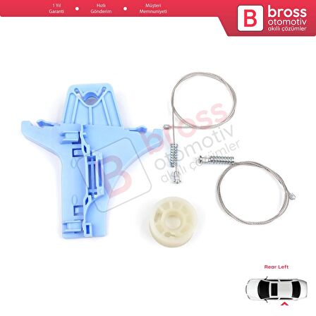 VW Jetta MK6 A6 IV 2010-2018 5C6 5C6839461 İçin Elektrikli Arka Sol Cam Kriko Tamir Seti