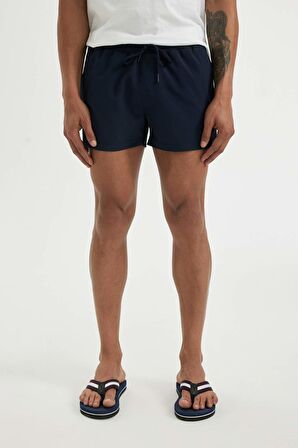 DeFactoFit Andy Baskılı Esnek Dokulu Kısa Boy Sporcu Deniz Şortu B5987AX24HSNV146