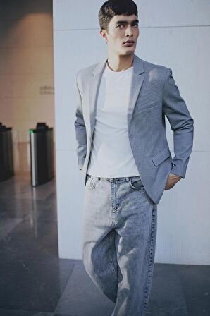 DeFacto Modern Fit Astarlı Blazer Ceket C5990AX24AUAR4