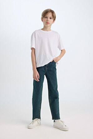 DeFacto Erkek Çocuk Straight Fit Düz Paça Cepli Basic Düz Jean Pantolon C3697A824WNNM41