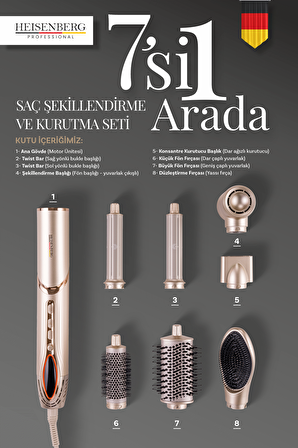  Professional Airwrap Saç Şekillendirme Ve Kurutma Seti Aliminyum Gövde