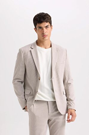 Modern Fit Astarlı Blazer Ceket
