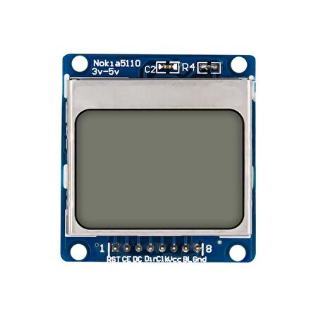 Nokia 5110 84x48 LCD Ekran (Mavi Arka Işıklı)