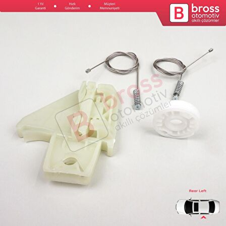 Skoda Octavia MK2 A5 1Z 2004-2013 4/5-Kapı 1Z0839655 İçin Elektrikli Arka Sol Cam Kriko Tamir Seti