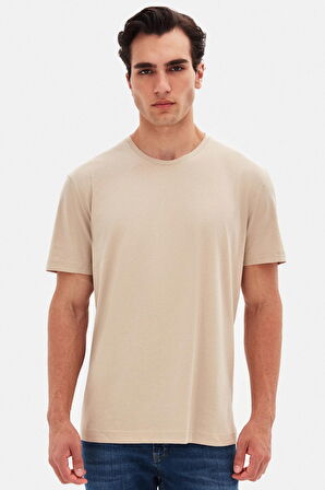 Ds Damat Comfort Bej %100 Pamuk T-Shirt 6HC14ORT02005