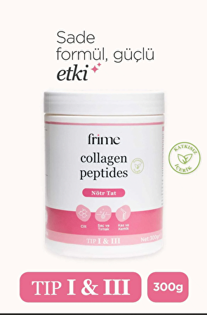 Collagen Peptides – Onarıcı Destek – Katkısız Içerik – Nötr Tat – 300 gr