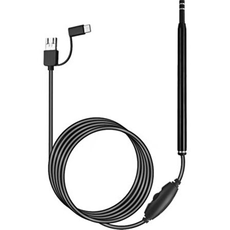 3'ü 1 Arada HD Görüntülü Akıllı Kulak Temizleme Cihazı -Kamera Destekli Android,Type-C ve PC uyumlu