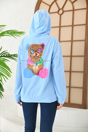 Unisex  Barrow Baskılı Oversize Kapşonlu Sweatshirt