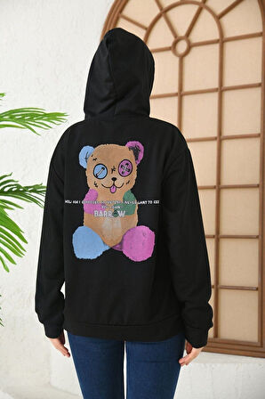 Unisex  Barrow Baskılı Oversize Kapşonlu Sweatshirt