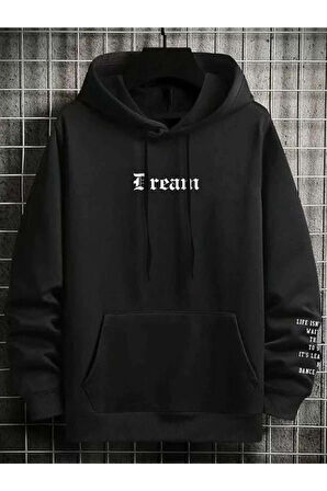 Unisex Dream Baskılı Oversize Kapşonlu Sweatshirt