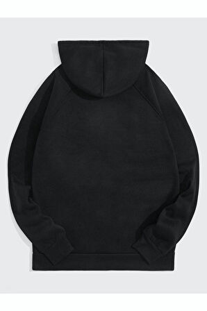 Unisex Atalanta Baskılı Oversize Kapşonlu Sweatshirt