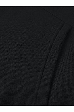 Unisex Siyah Dream Kelebek Baskılı Kapşonlu Oversize Sweatshirt