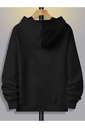 Unisex Freedom Baskılı Oversize Kapüşonlu Sweatshirt