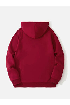 Unisex New Moment Baskılı Oversize Kapşonlu Sweatshirt