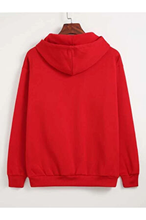 Unisex Los Angeles Baskılı Oversize Kapşonlu Sweatshirt