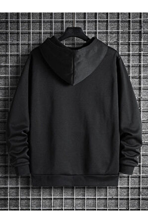 Unisex Los Angeles Baskılı Oversize Kapşonlu Sweatshirt