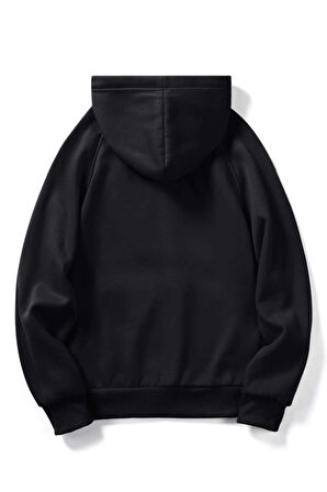 Unisex Nasa Baskılı Oversize Kapşonlu Sweatshirt