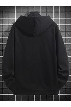 Unisex Paris Baskılı Kapşonlu Oversize Sweatshirt