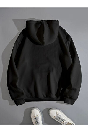 Unisex San Diego Baskılı Oversize Kapşonlu Sweatshirt