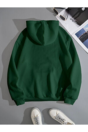 Unisex San Diego Baskılı Oversize Kapşonlu Sweatshirt