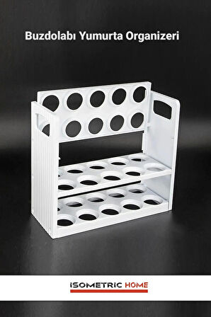30 Bölmeli Yumurta Kutusu 3 Katlı Yumurtalık Buzdolabı Organizeri Saklama Kabı