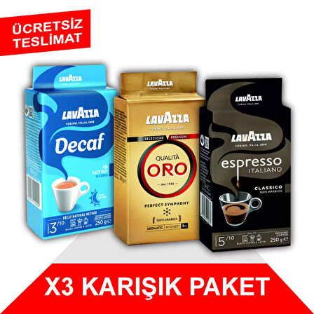Decaf My Easy Day Classico + Qualità Oro + Espresso Classico Italiano Filtre Kahve (250gr) 3'Lü Paket
