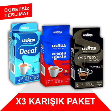 Decaf My Easy Day Classico + Crema e Gusto + Qualità Rossa Filtre Kahve (250gr) 3'Lü Paket