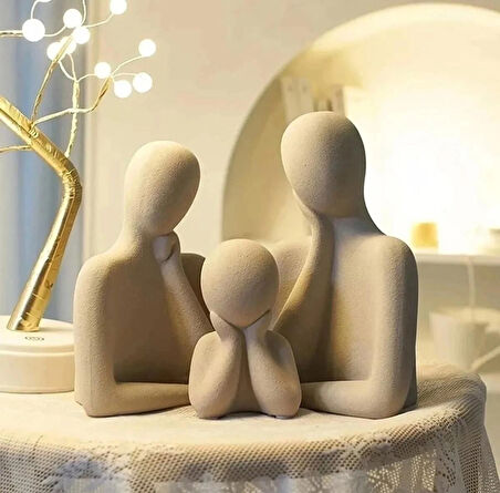 3'lü Dekoratif Aile Biblo, Minimal Pinterest Biblo