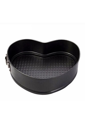 3 Parça Metal Kelepçeli Pasta Kek Kalıbı Seti Kalp Yuvarlak Kare