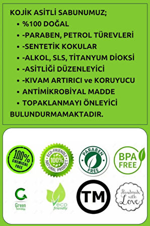 100 gram Doğal Kojik Asit Sabunu Leke Giderici Kojik Asitli Katı Sabun Kojic Acid Içeren