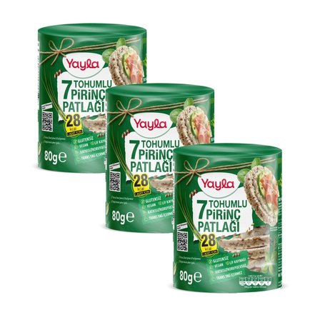 Yayla 7 Tohumlu Pirinç Patlağı 80 g x3