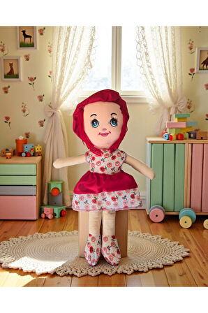 3lü Set Mor-Sarı-Pembe Bez Bebek Peluş Oyuncak Hediyelik Oyuncak Bebek 50cm Bez Bebekler