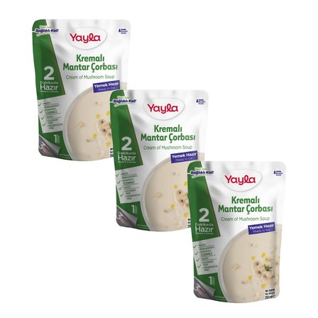 Yayla Yemek Hazır Kremalı Mantar Çorbası 250 gr x3