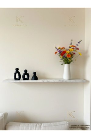 3'lü Aile Biblosu Mat Siyah Oval Figür Seti Soyut Heykel Modern Minimalist Dekoratif Ev Hediyes