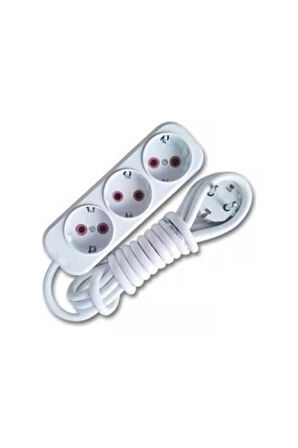 3 Metre 3lü Topraklı Priz