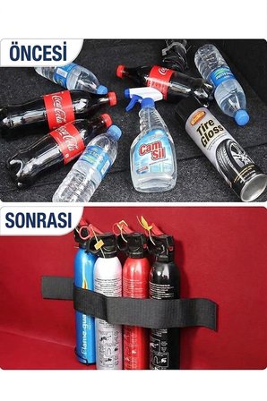 Araç Bagaj Sabitleyici Cırtlı Esnek Lastik Seti 30-40-50 cm Siyah 3 lü set